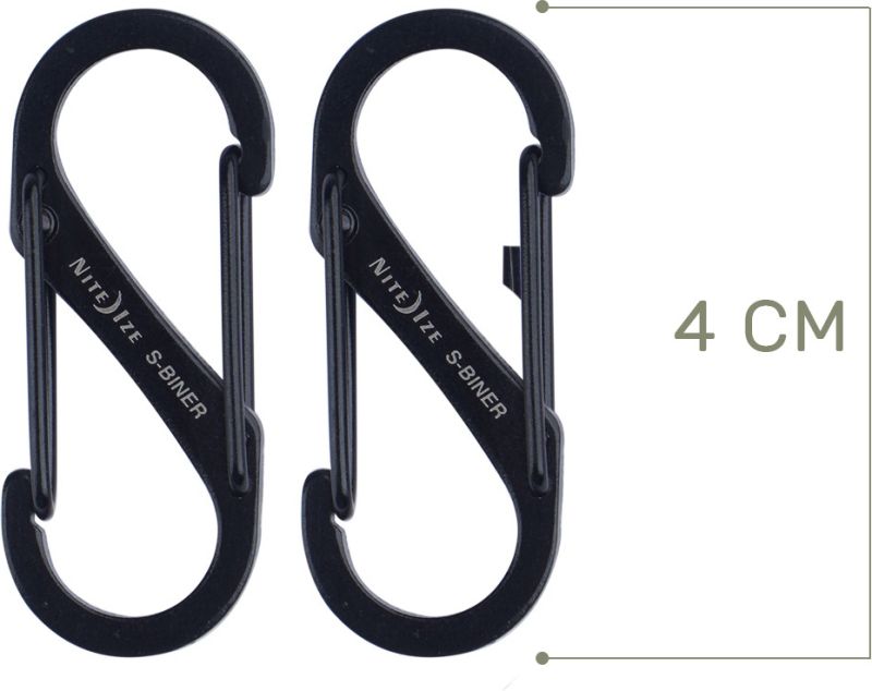 NITE IZE Karabína S-Biner #1 Dual - black, set 2ks (SB1-2PK-01)