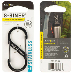 NITE IZE Karabína S-Biner #3 Dual - black (SB3-03-01)