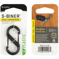 NITE IZE Karabína S-Biner #2 Dual Plastic - black (SBP2-03-01BG)