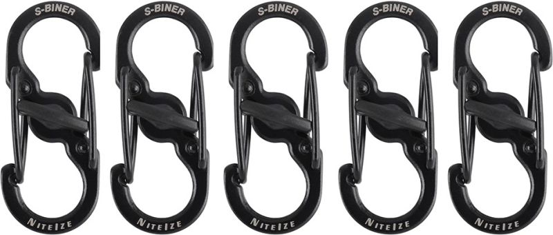 NITE IZE Karabína S-Biner MicroLock - black, set 5ks (LSBM-01-5R7)