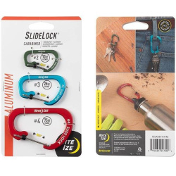 NITE IZE Karabína SlideLock Combo, set 3ks (CSLA234-A1-R6)