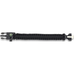 Paracord náramok Cobra BARBARIC survival - čierny