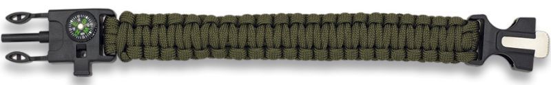 Paracord náramok Cobra BARBARIC survival - zelený