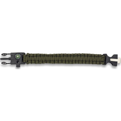 BARBARIC Paracord náramok Survival - green (33878-VE)