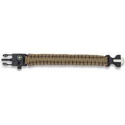Paracord náramok Cobra BARBARIC survival - coyote