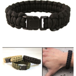 MILTEC Paracord náramok Cobra na ruku 22mm - black (16370202)