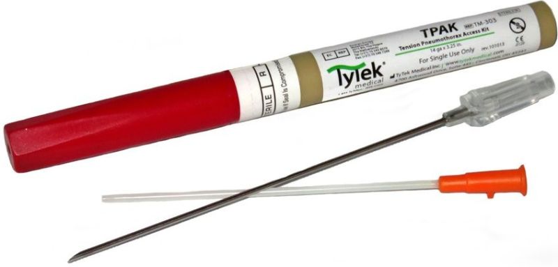 TYTEK MEDICAL Dekompresná ihla TPAK - Tension Pneumothorax Access Kit 14g