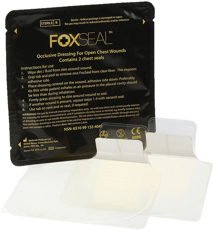 FOXSEAL Chest Seal Dressing 13cm x 13,3cm