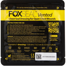 FOXSEAL Vented Chest Seal Dressing 13cm x 13,3cm