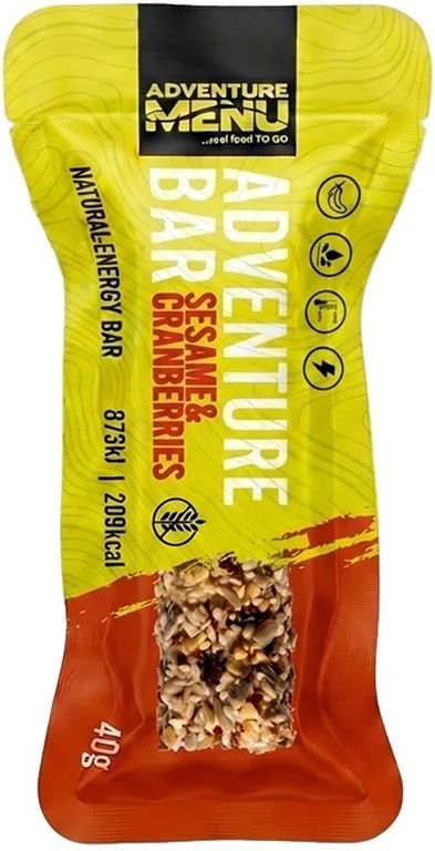 ADVENTURE MENU BAR Tyčinka Sesame&Cranberries 40g