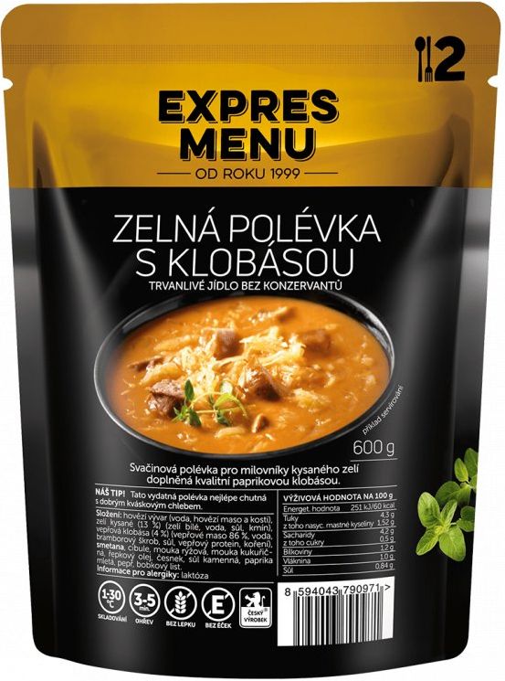 EXPRES MENU Kapustová polievka s klobásou 600g