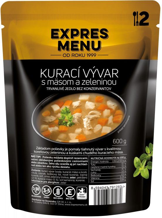 EXPRES MENU Kurací vývar so zeleninou 600g