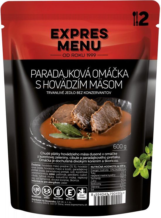 EXPRES MENU Paradajková omáčka s hovädzím mäsom 600g
