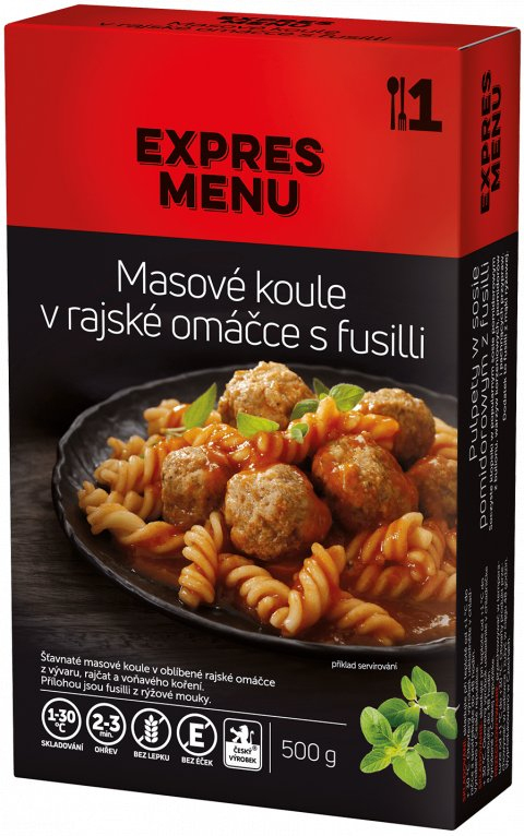 EXPRES MENU KM Mäsové guľočky v rajčinovej omáčke s fusilli 500g