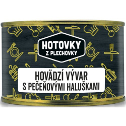 HOTOVKY Z PLECHOVKY Hovädzí vývar s pečeňovými haluškami 400ml