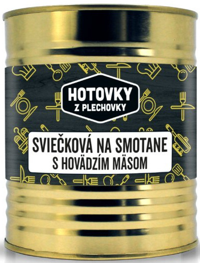 HOTOVKY Z PLECHOVKY Sviečková na smotane s hovädzím mäsom 2 porcie 800g