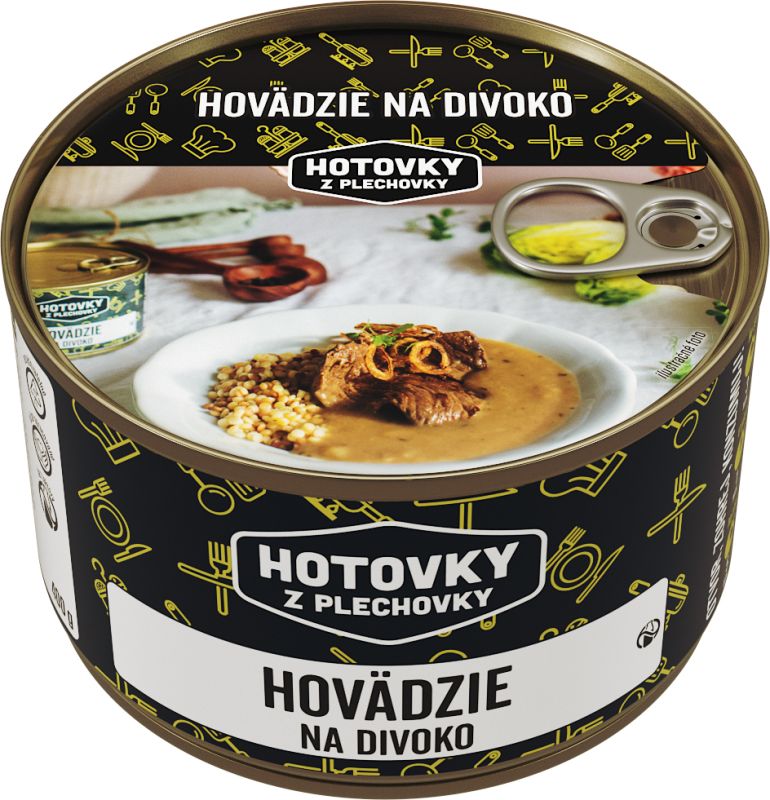 HOTOVKY Z PLECHOVKY Hovädzie na divoko 800g