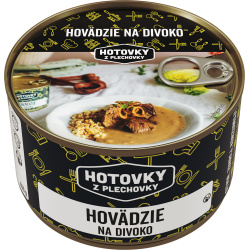 HOTOVKY Z PLECHOVKY Hovädzie na divoko 800g