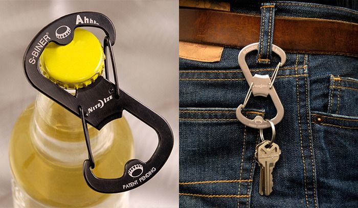 NITE IZE Karabína S-biner Ahhh Bottle Opener - čierna (SBO-03-01)