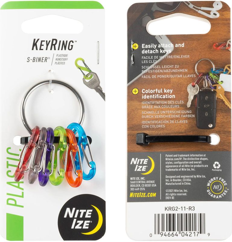 NITE IZE Karabína S-Biner KeyRing Sada (KRG2-11-R3)