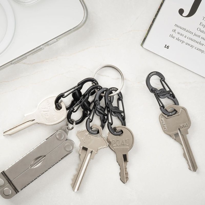 NITE IZE Karabína S-Biner MicroLock - black, set 5ks (LSBM-01-5R7)