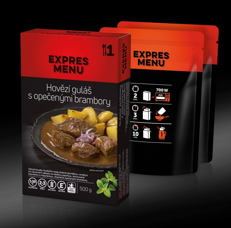 EXPRES MENU KM Hovädzí guláš s opečenými zemiakmi 500g