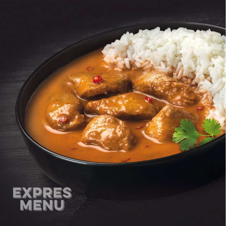 EXPRES MENU KM Červené karí s kuracím mäsom, jazmínová ryža 500g