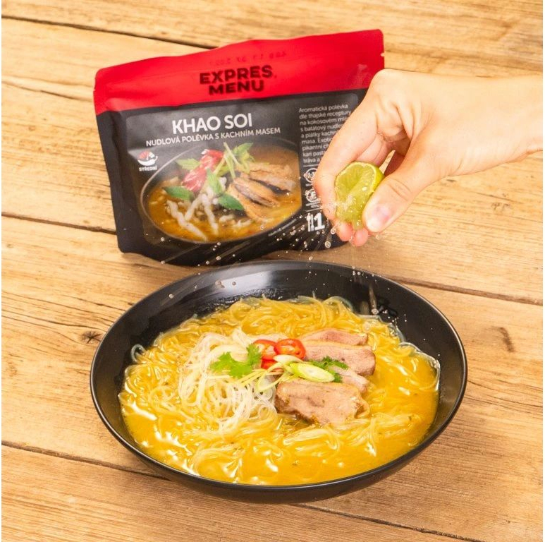 EXPRES MENU Khao Soi rezancová polievka s kačacím mäsom 330g
