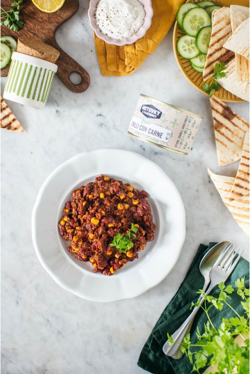 HOTOVKY Z PLECHOVKY Vegan chilli con carne 400g