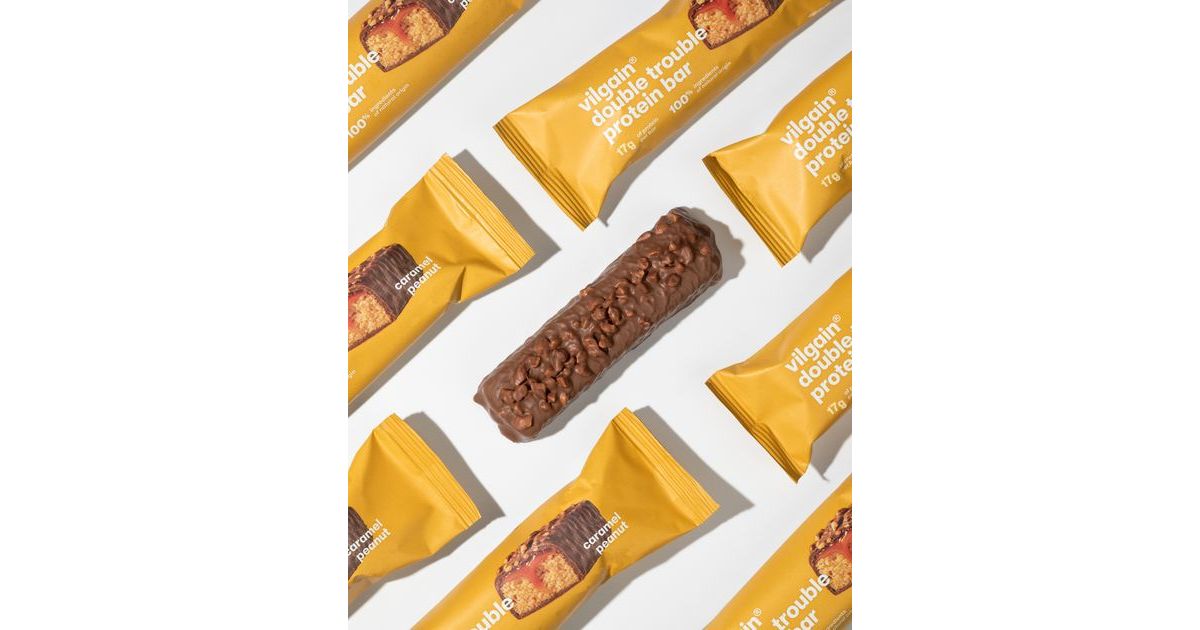 VILGAIN Tyčinka Double Trouble Protein Bar arašidy / slaný karamel 55g