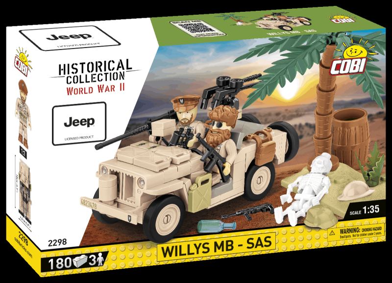 COBI Stavebnica HC WW2 Willys MB - SAS (COBI-2298)