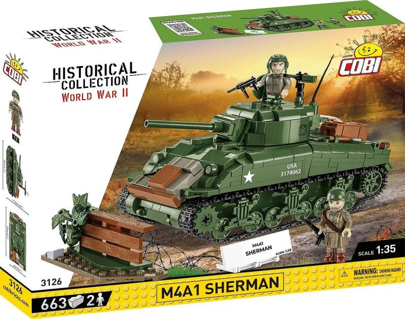 COBI Stavebnica HC WW2 M4A1 Sherman (COBI-3126)