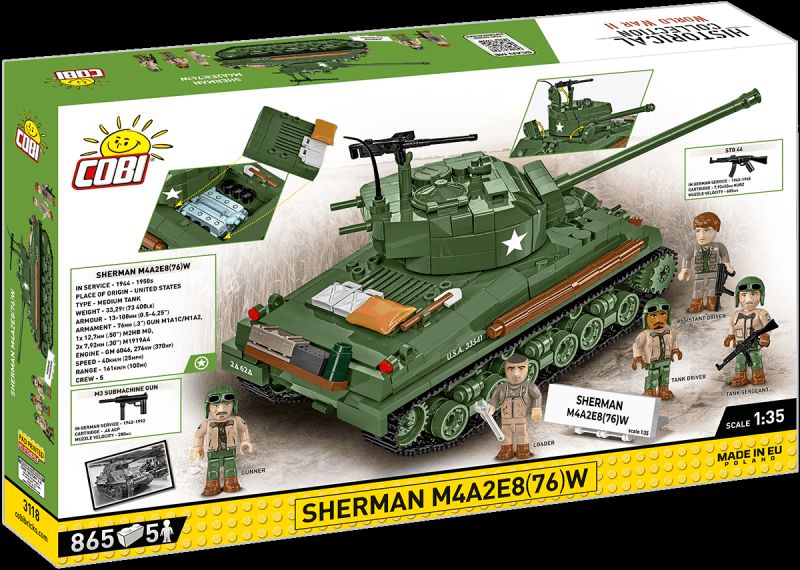 COBI Stavebnica HC WW2 Sherman M4A2E8(76)W (COBI-3118)