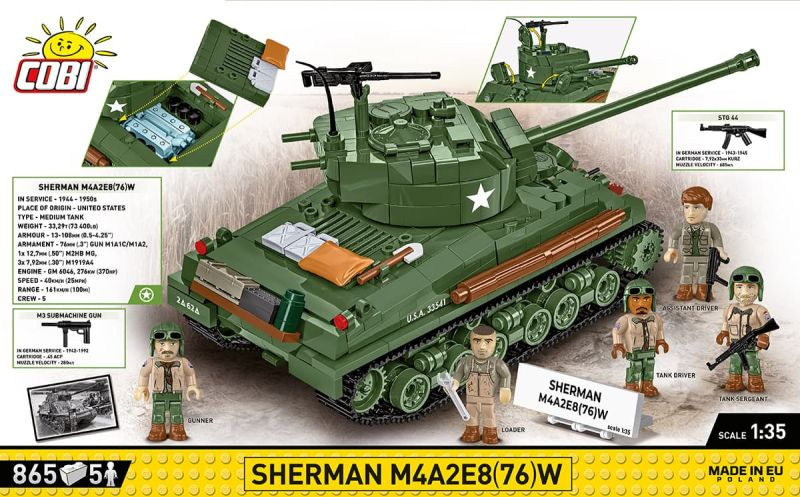 COBI Stavebnica HC WW2 Sherman M4A2E8(76)W (COBI-3118)