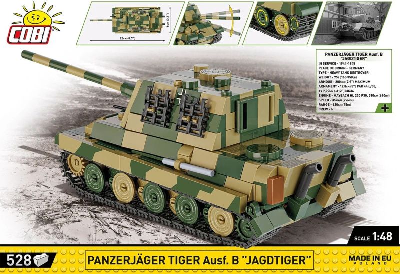 COBI Stavebnica HC WW2 Panzerjäger Tiger Ausf.B Jagdtiger (COBI-2733)