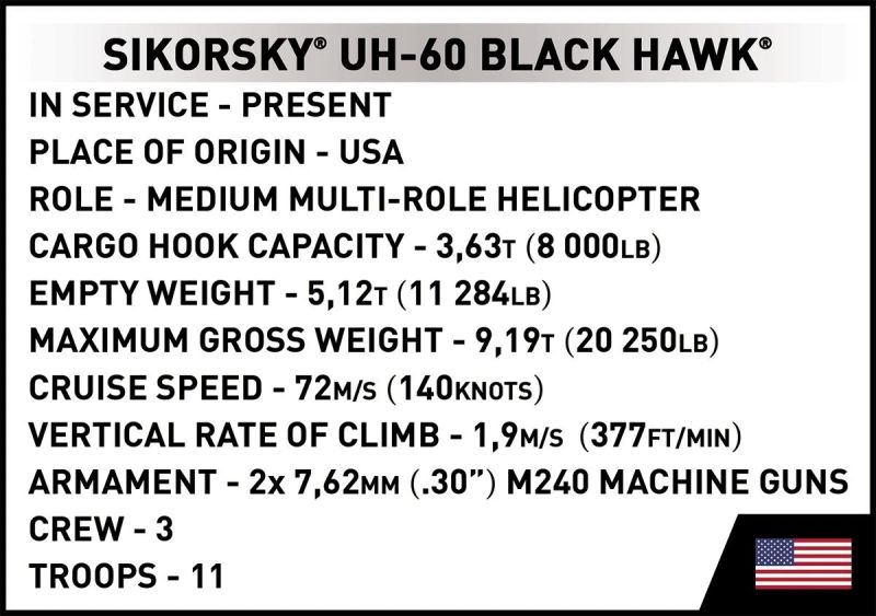 COBI Stavebnica AF Sikorsky UH-60 Black Hawk (COBI-5906)