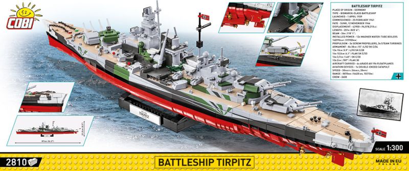 COBI Stavebnica HC WW2 Battleship Tirpitz (COBI-4839)
