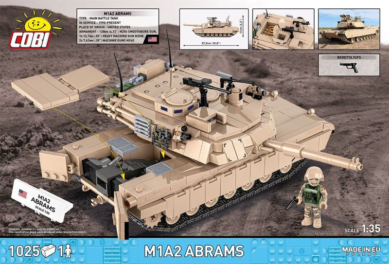 COBI Stavebnica AF M1A2 ABRAMS (COBI-2632)