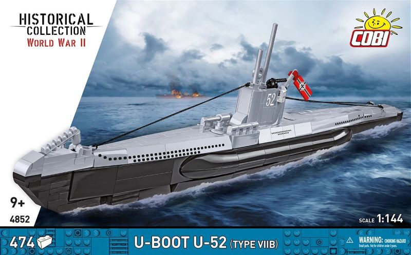 COBI Stavebnica HC WW2 U-Boot U-52 (Type VIIB) (COBI-4852)