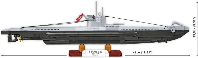 COBI Stavebnica HC WW2 U-Boot U-52 (Type VIIB) (COBI-4852)