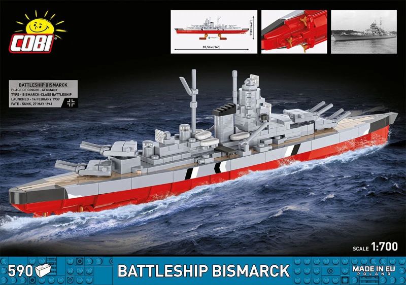 COBI Stavebnica HC WW2 Battleship Bismarck (COBI-4854)
