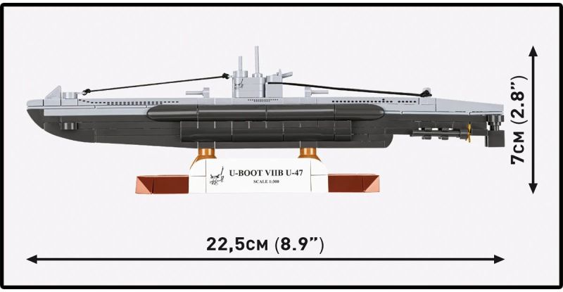 COBI Stavebnica HC WW2 U-Boot VIIB U-47 Submarine (COBI-4858)
