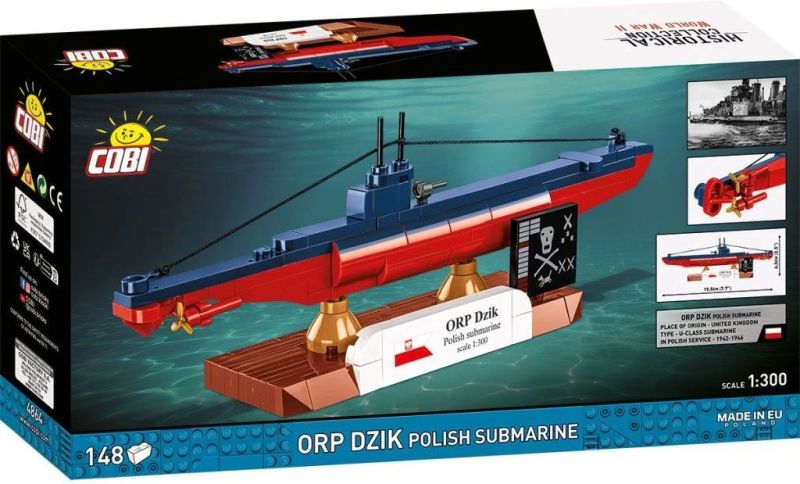 COBI Stavebnica HC WW2 ORP Dzik Polish Submarine (COBI-4864)