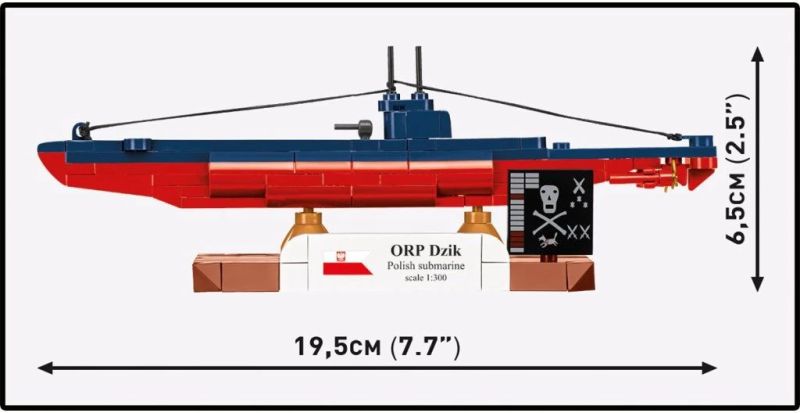COBI Stavebnica HC WW2 ORP Dzik Polish Submarine (COBI-4864)