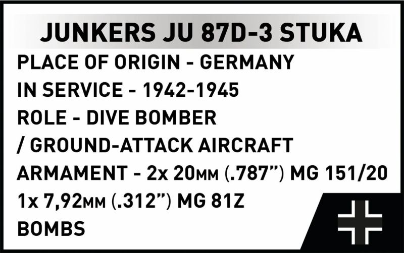 COBI Stavebnica HC WW2 Junkers JU-87D-3 Stuka (COBI-5768)