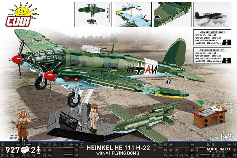 COBI Stavebnica HC WW2 EE Heinkel HE 111 H-22 with V1 flying bomb (COBI-5771)