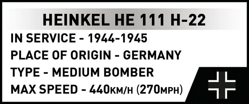 COBI Stavebnica HC WW2 EE Heinkel HE 111 H-22 with V1 flying bomb (COBI-5771)