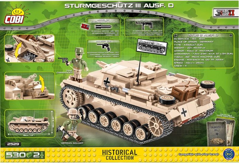 COBI Stavebnica WW2 Sturmgeschütz III Ausf. D (COBI-2529)