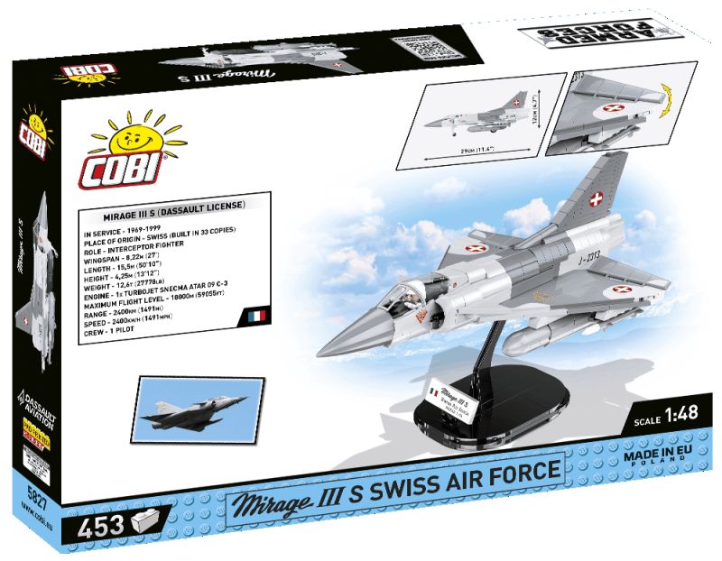 COBI Stavebnica AF Mirage IIIS Swiss (COBI-5827)