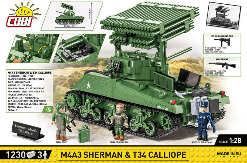 COBI Stavebnica HC WW2 M4A3 Sherman & T34 Calliope Executive Editon (COBI-2569)